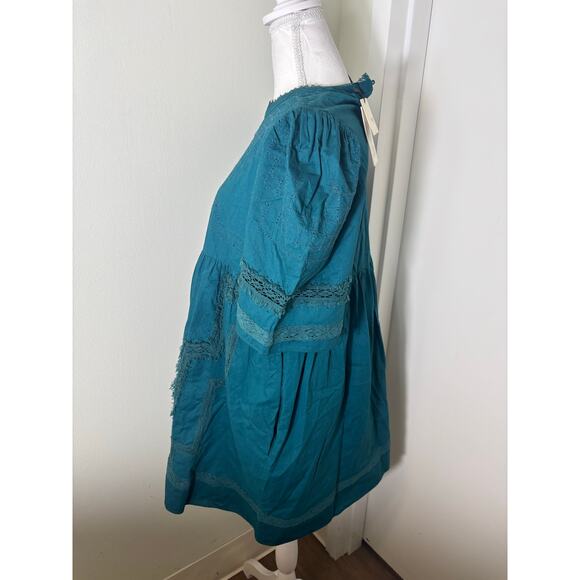 Sea NY Green Lilith Thread Pull Short Sleeve Dress S - Picture 4 of 4